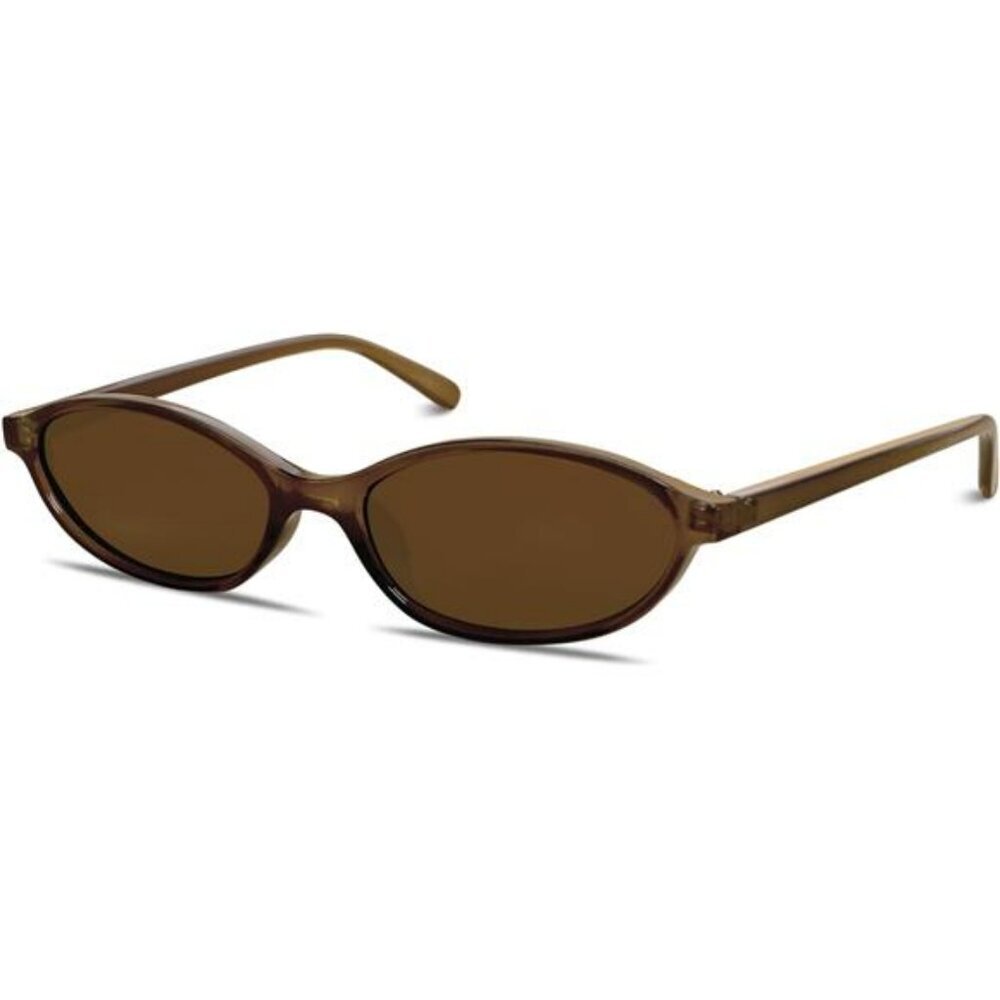 Retro Oval Cat Eye Sunglasses for Women 90s Narrow UV Protection Trendy Shades
